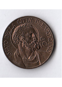 1940 - 10 Centesimi Bronzital Pio XII Spl+